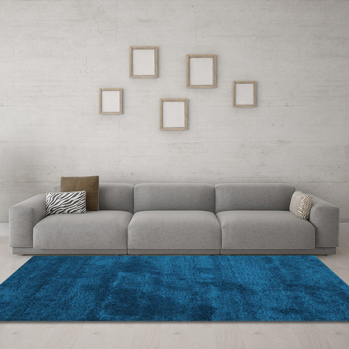 Machine Washable Abstract Light Blue Contemporary Rug in a Living Room, wshcon426lblu