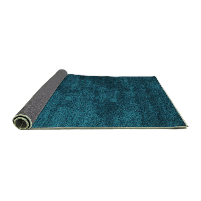 Sideview of Abstract Turquoise Contemporary Rug, con426turq