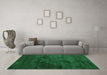 Machine Washable Abstract Green Contemporary Area Rugs in a Living Room,, wshcon426grn