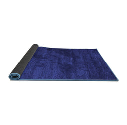Sideview of Abstract Blue Contemporary Rug, con426blu