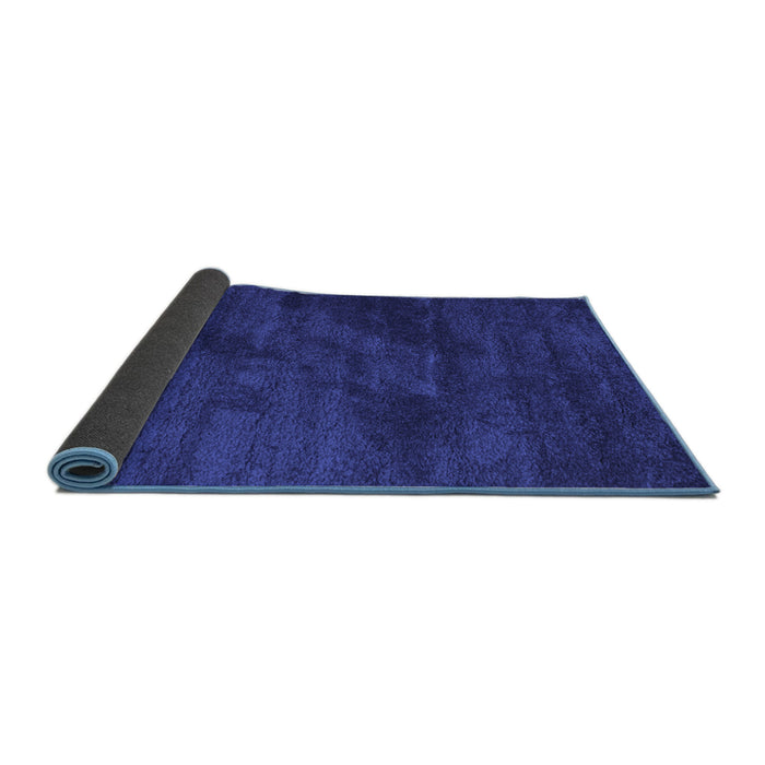 Sideview of Abstract Blue Contemporary Rug, con426blu