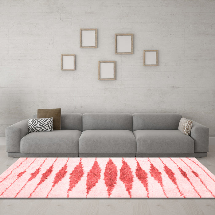 Modern Red Washable Rugs