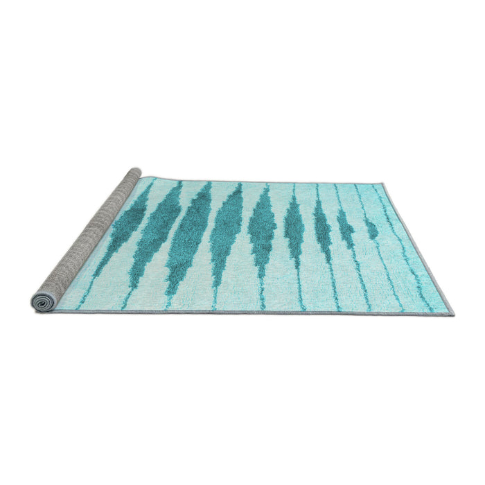 Sideview of Machine Washable Solid Light Blue Modern Rug, wshcon427lblu