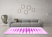 Machine Washable Solid Pink Modern Rug, wshcon427pnk