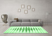 Machine Washable Solid Emerald Green Modern Area Rugs in a Living Room,, wshcon427emgrn