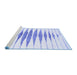 Sideview of Machine Washable Solid Blue Modern Rug, wshcon427blu