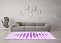 Machine Washable Solid Purple Modern Rug, wshcon427pur