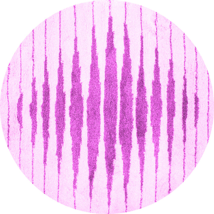 Round Solid Pink Modern Rug, con427pnk