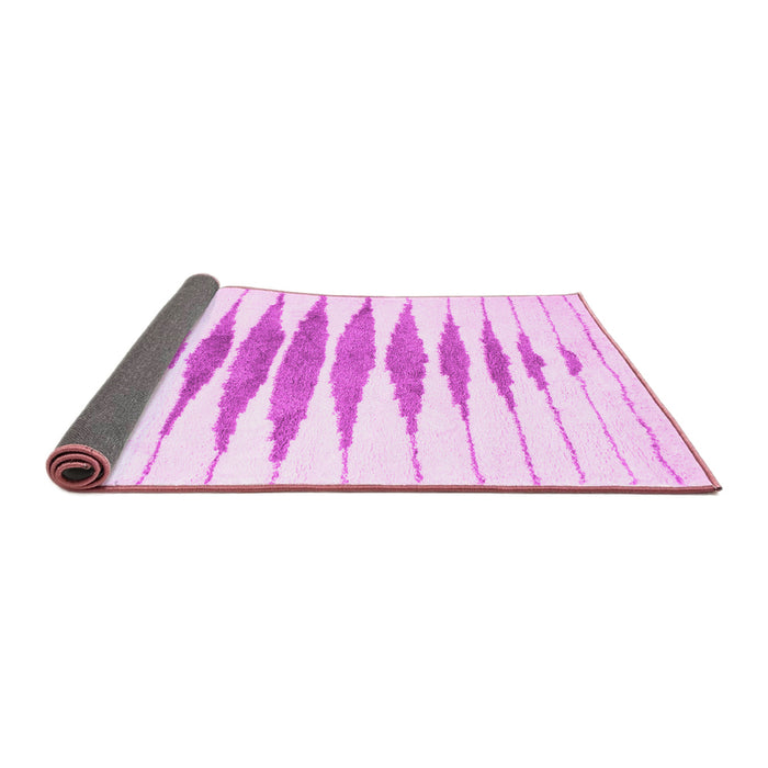 Sideview of Solid Pink Modern Rug, con427pnk