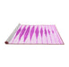 Sideview of Machine Washable Solid Pink Modern Rug, wshcon427pnk