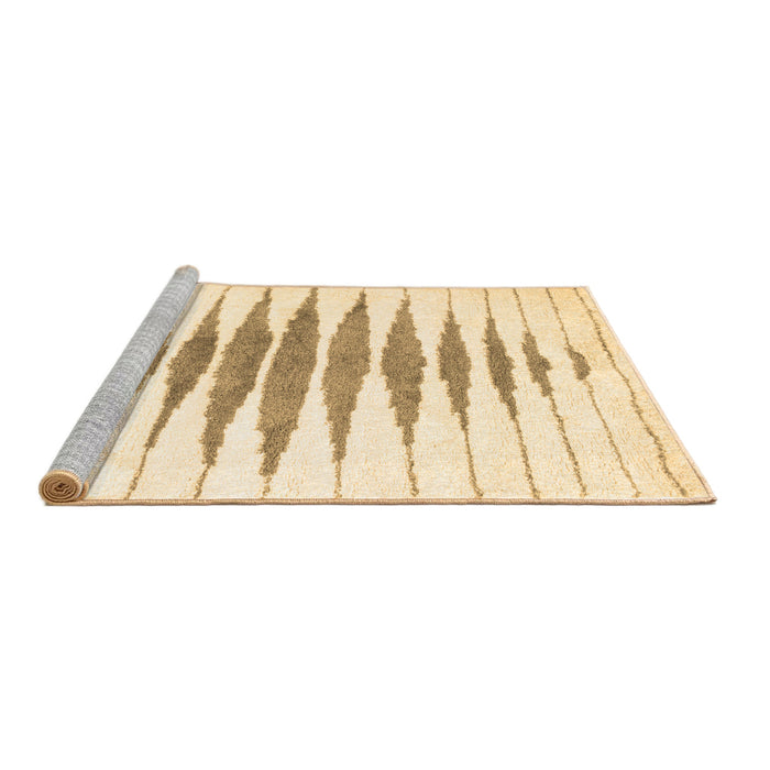 Sideview of Machine Washable Solid Brown Modern Rug, wshcon427brn