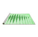 Sideview of Machine Washable Solid Emerald Green Modern Area Rugs, wshcon427emgrn