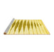 Sideview of Machine Washable Solid Yellow Modern Rug, wshcon427yw