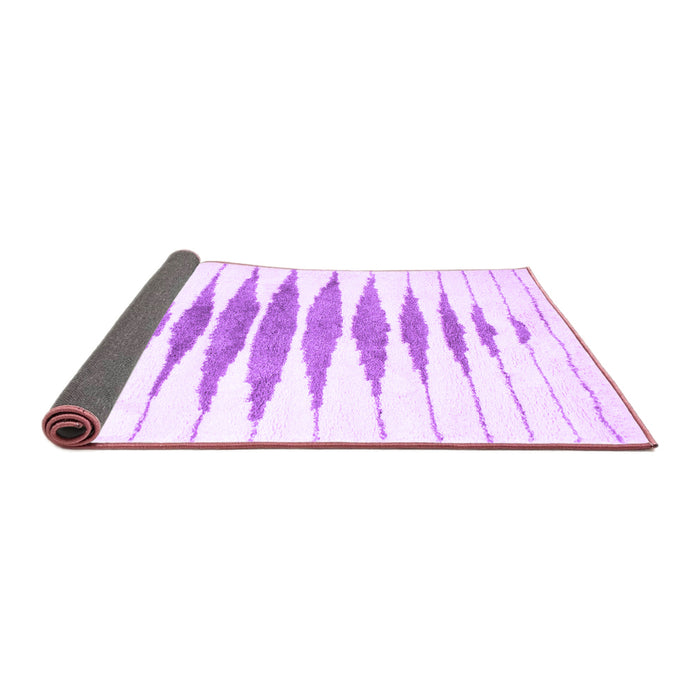 Sideview of Solid Purple Modern Rug, con427pur