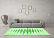 Machine Washable Solid Green Modern Area Rugs in a Living Room,, wshcon427grn