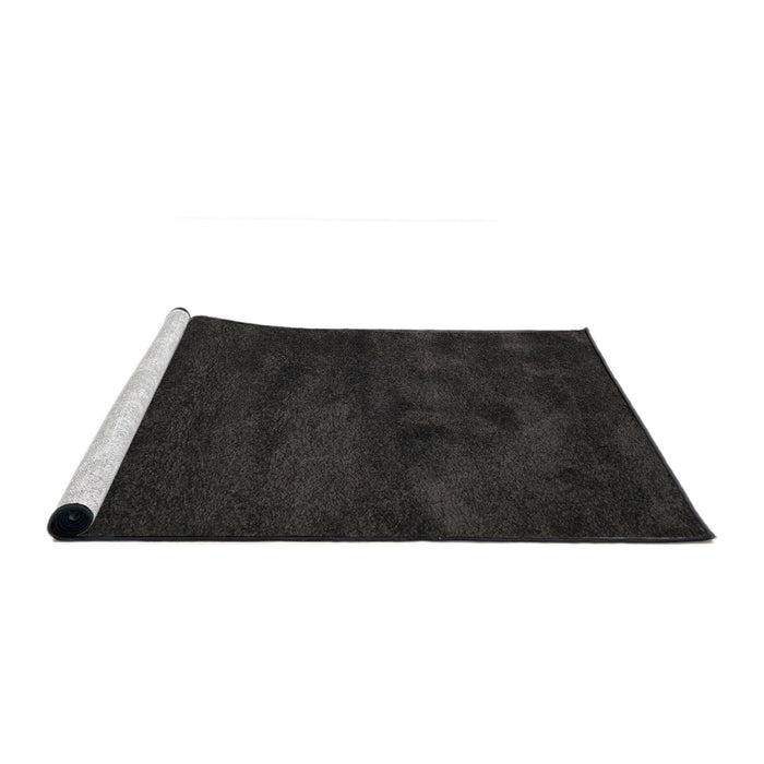 Serging Thickness of Machine Washable Contemporary Black Rug, wshcon428