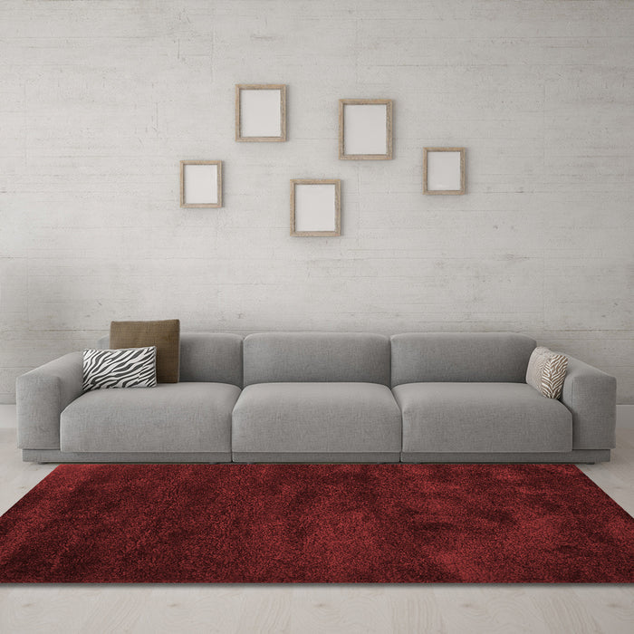 Contemporary Red Washable Rugs