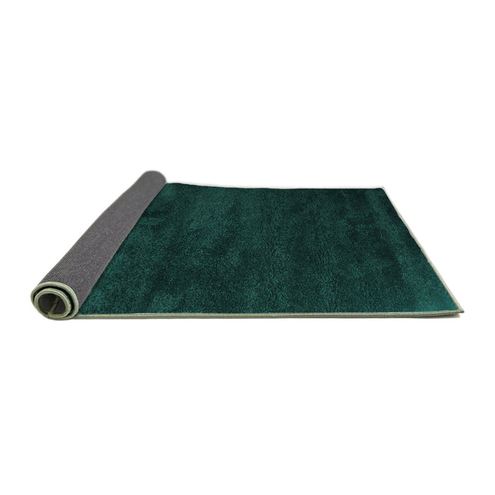 Sideview of Abstract Turquoise Contemporary Rug, con428turq