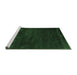 Sideview of Machine Washable Abstract Emerald Green Contemporary Area Rugs, wshcon428emgrn
