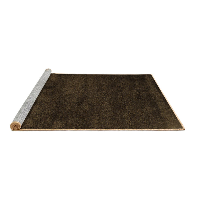 Sideview of Machine Washable Abstract Brown Contemporary Rug, wshcon428brn