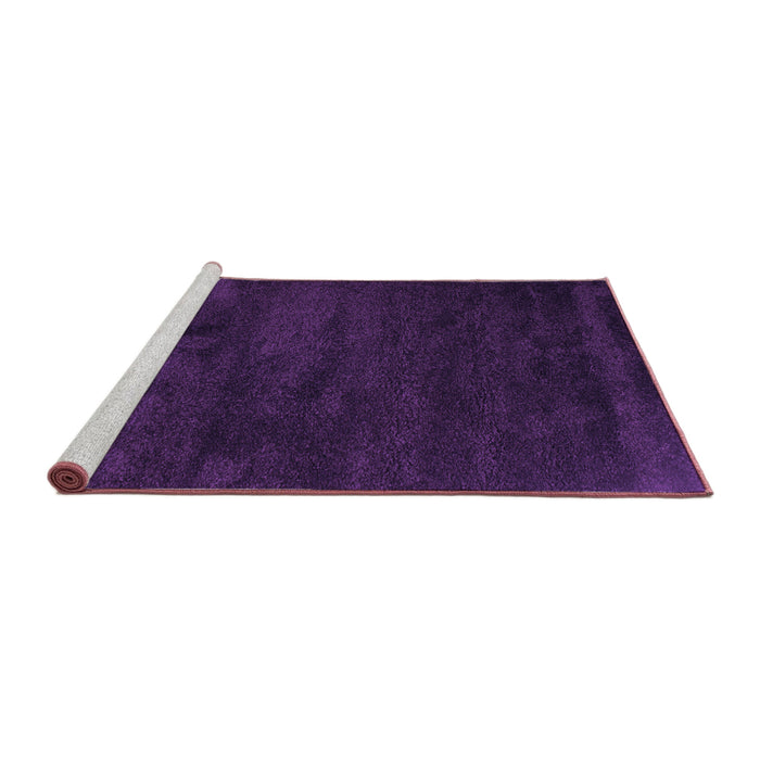 Sideview of Machine Washable Abstract Purple Contemporary Area Rugs, wshcon428pur