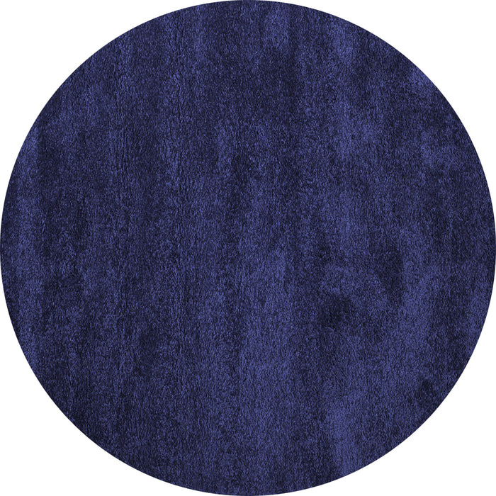 Round Machine Washable Abstract Blue Contemporary Rug, wshcon428blu