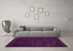 Machine Washable Abstract Pink Contemporary Rug in a Living Room, wshcon428pnk