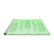 Sideview of Machine Washable Solid Emerald Green Modern Area Rugs, wshcon429emgrn