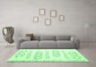 Machine Washable Solid Emerald Green Modern Area Rugs in a Living Room,, wshcon429emgrn