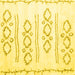Square Machine Washable Solid Yellow Modern Rug, wshcon429yw