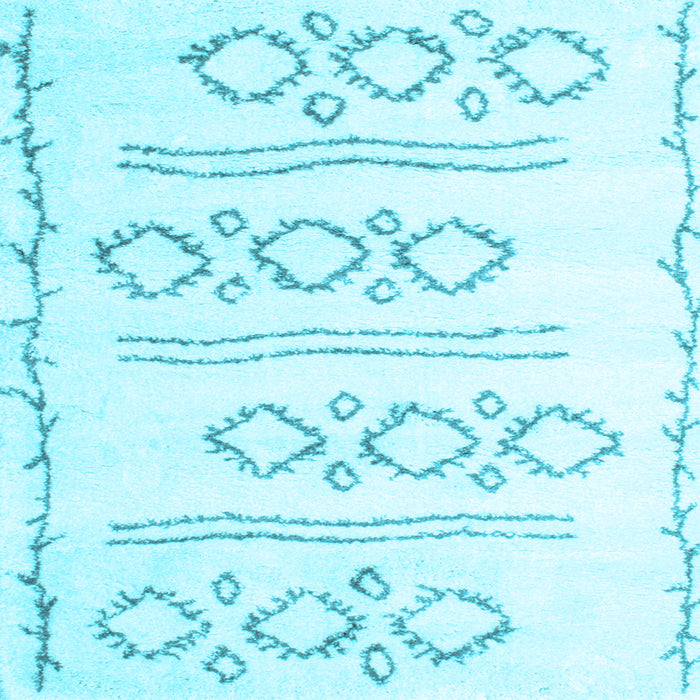 Square Machine Washable Solid Light Blue Modern Rug, wshcon429lblu