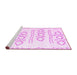 Sideview of Machine Washable Solid Pink Modern Rug, wshcon429pnk