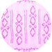 Round Solid Pink Modern Rug, con429pnk