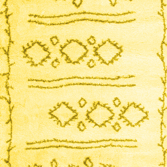 Machine Washable Solid Yellow Modern Rug, wshcon429yw