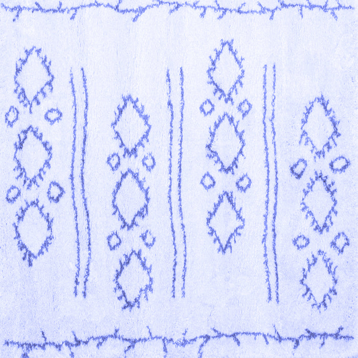 Square Machine Washable Solid Blue Modern Rug, wshcon429blu