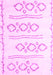 Machine Washable Solid Pink Modern Rug, wshcon429pnk