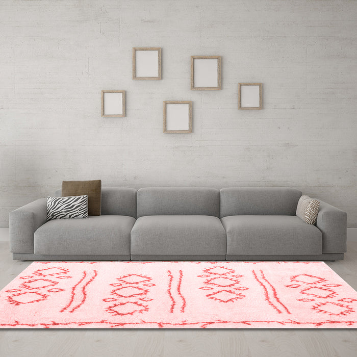 Modern Red Washable Rugs