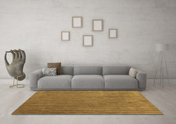 Machine Washable Abstract Brown Contemporary Rug in a Living Room,, wshcon42brn