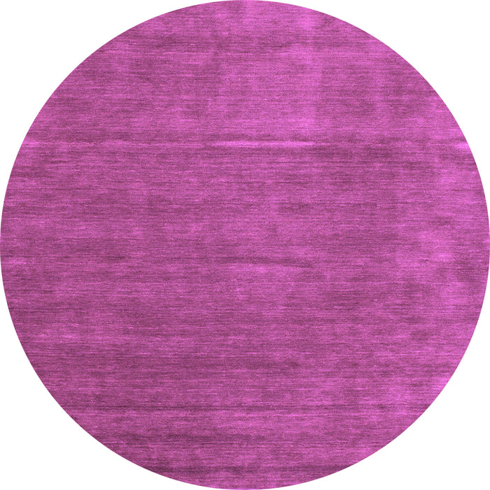 Round Abstract Purple Contemporary Rug, con42pur
