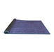 Sideview of Abstract Blue Contemporary Rug, con42blu