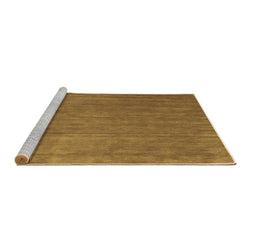 Sideview of Machine Washable Abstract Brown Contemporary Rug, wshcon42brn