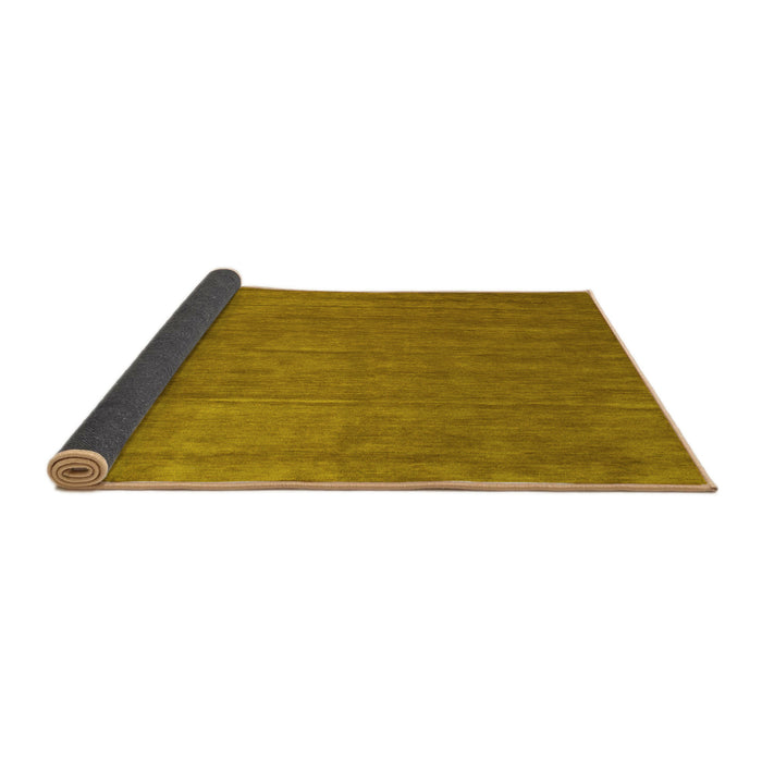 Sideview of Abstract Yellow Contemporary Rug, con42yw