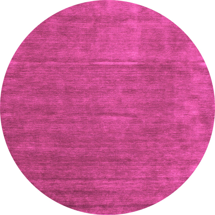 Round Abstract Pink Contemporary Rug, con42pnk