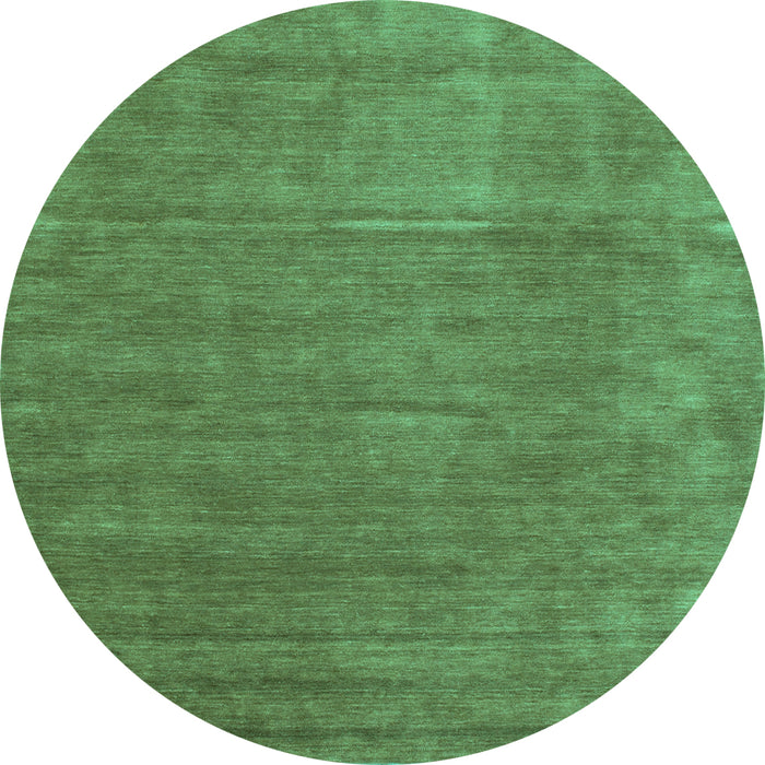 Round Abstract Turquoise Contemporary Rug, con42turq