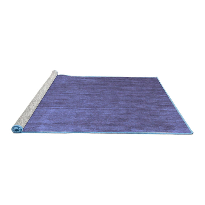 Sideview of Machine Washable Abstract Blue Contemporary Rug, wshcon42blu