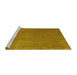 Sideview of Machine Washable Abstract Yellow Contemporary Rug, wshcon42yw