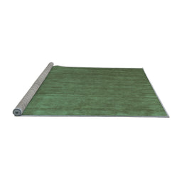 Sideview of Machine Washable Abstract Light Blue Contemporary Rug, wshcon42lblu