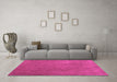 Machine Washable Abstract Pink Contemporary Rug in a Living Room, wshcon42pnk