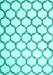 Machine Washable Terrilis Turquoise Contemporary Area Rugs, wshcon430turq