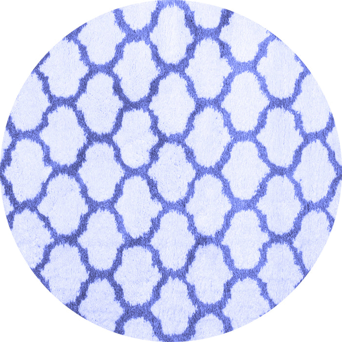 Round Terrilis Blue Contemporary Rug, con430blu